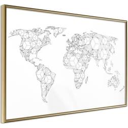 Arkiio Affisch Geometric Map [Poster] 45x30 Poster